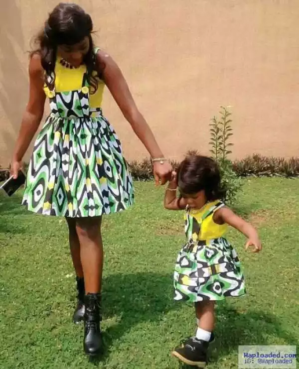 Photos: Actress Cha Cha Eke And Adorable Daughter In Matching Outfits